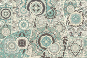 Mandala Art With Leafs Self Adhesive Sticker For Table