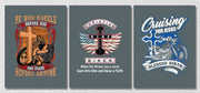 Biker Quotes Wall Art, Set Of 3