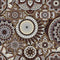 Brown White Mandala Art Self Adhesive Sticker For Table
