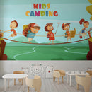 Kids Camping School Wallpaper