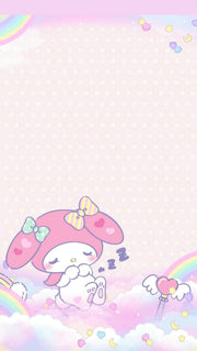 Bunny In Pink Anime Self Adhesive Sticker For Refrigerator