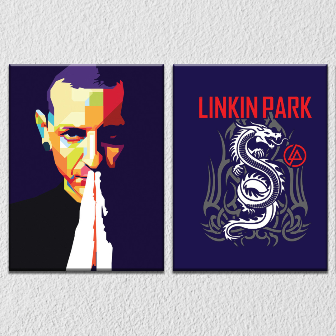 Linkin Park Chester Wall Art, Set of 2