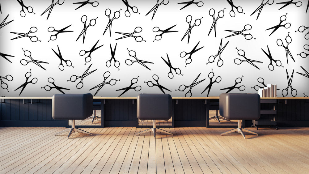 Scissors On White Wallpaper