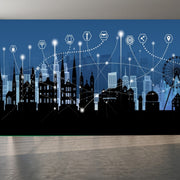 Black City Blue Wallpaper