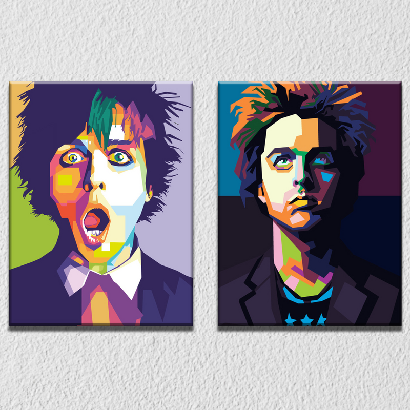 Green Day Band Pop Art, Set Of 2