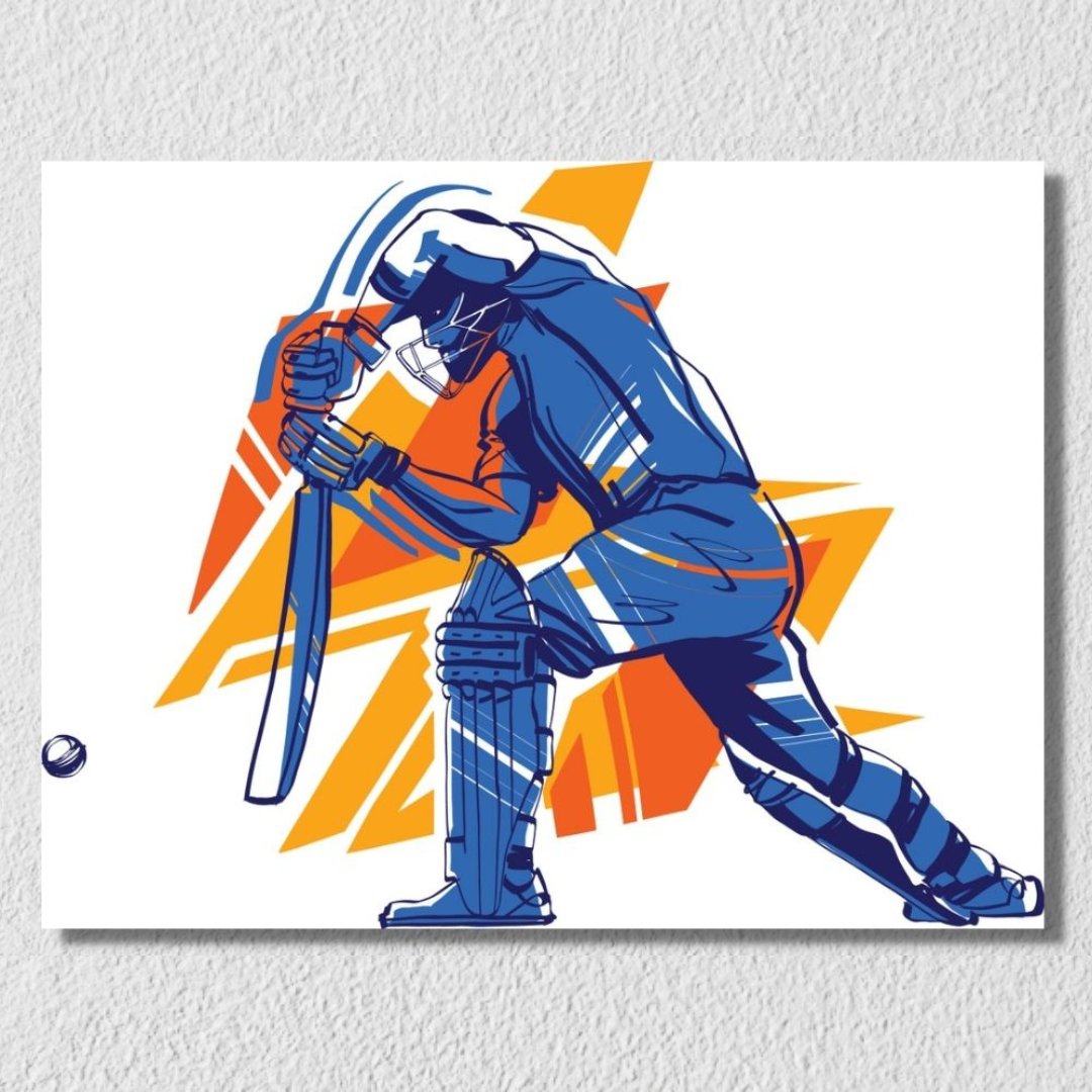 Cricket Batsman Wall Art