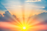 Sun Rays Painting Self Adhesive Sticker For Wardrobe