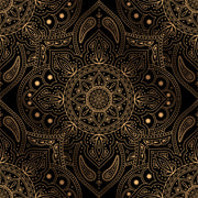 Golden Floral Mandala Art Self Adhesive Sticker For Table