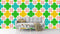 Simple Pattern Yellow Green Blue Wallpaper