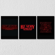 Stranger Things Wall Art, Set Of 3