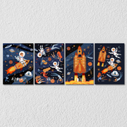 Space Wall Art, Set Of 4