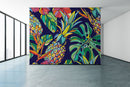 Pastel Pineapple Leaves Tropical Wallpaper