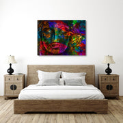 Multicolour Buddha Face