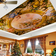 European Pattern Ceiling Wallpaper