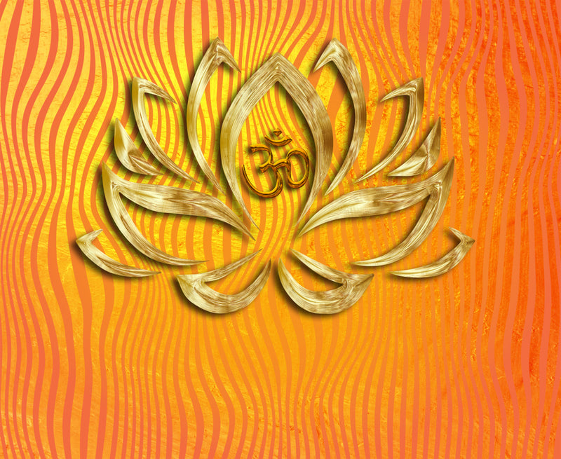 Om Art In Golden Patels Self Adhesive Sticker Poster