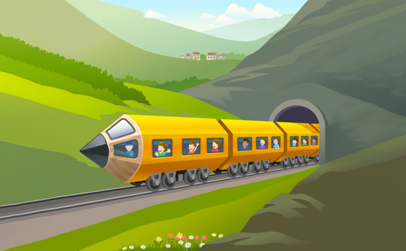 Pencil Train Wallpaper