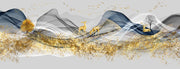 Golden Deers In Mountain Self Adhesive Sticker For Table
