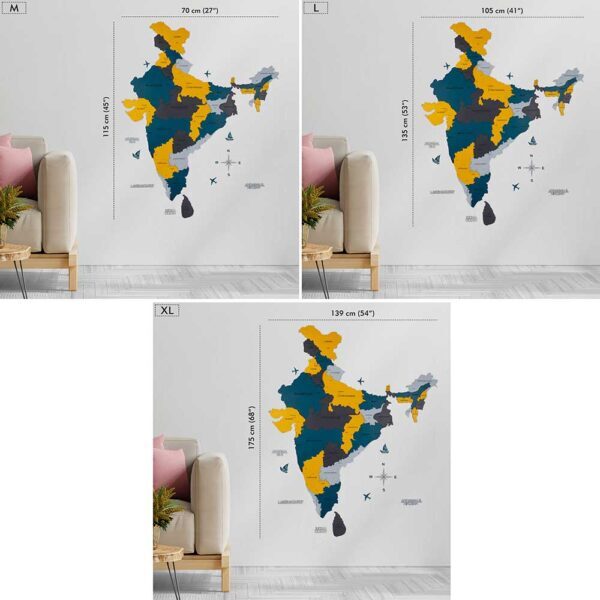 3D Wooden Indian Map Canary