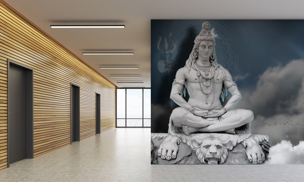 Lord Shiva Snow White Wallpaper