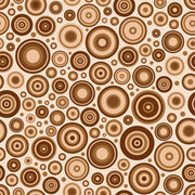 Brown Round Art Self Adhesive Sticker For Refrigerator