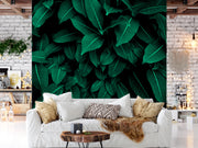 Abstract Green Leaves Customized Wallpaper