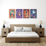 Psychedelic Wall Art , Set Of 4