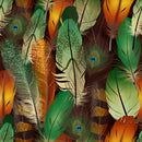 Colourful Peacock Feather Design Self Adhesive Sticker For Cabinet