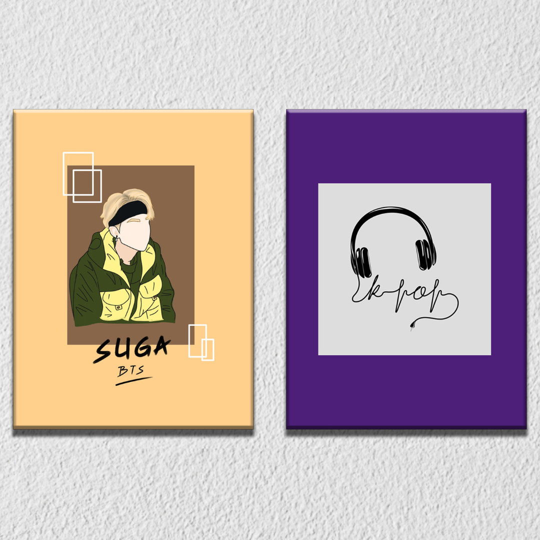 BTS Music Wall Art, Set Of 2