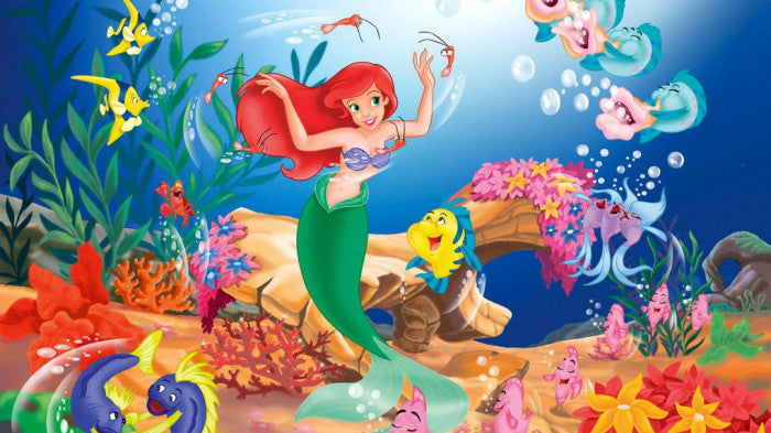 Disney Mermaid Nursey Wallpaper