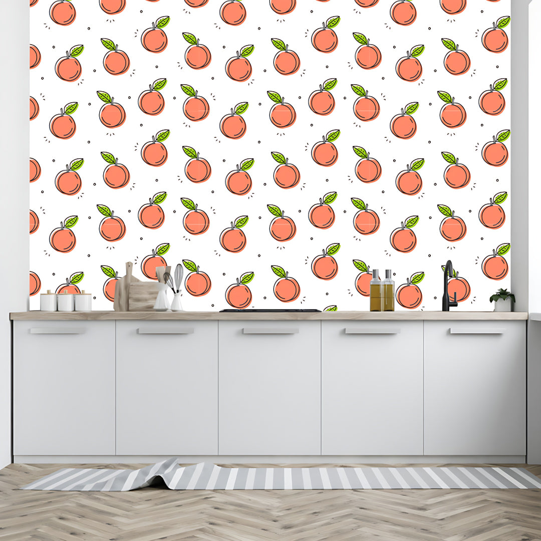Red White Fruit Art Customize Wallpaper