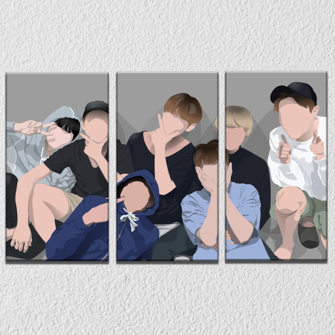 BTS Group Wall Art, Set Of 3