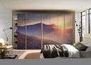 Sunset In Mountain Self Adhesive Sticker For Wardrobe