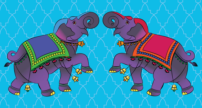 Rajasthani Couple Elephant Wallpaper