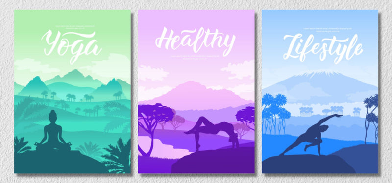 Yoga Wall Art, Set Of 3