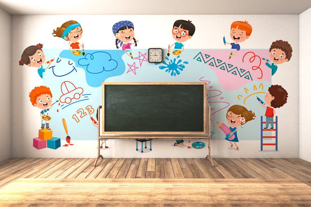 Kids Writing Drawing Wallpaper