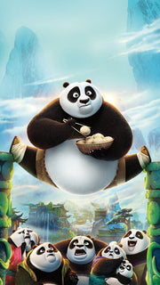 Hanging Panda Anime Self Adhesive Sticker For Door
