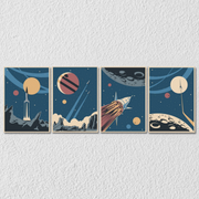 Space Wall Art, Set Of 4