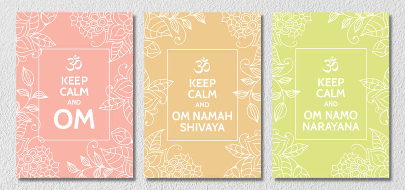 Yoga Wall Art, Set Of 3