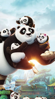 Kung Fu Panda Family Anime Self Adhesive Sticker For Door