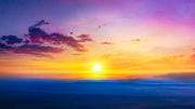 Sunset In Purple Sky Self Adhesive Sticker For Wardrobe