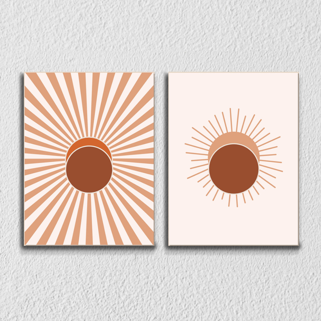 Sunset And Sunrise Wall Art 3, Set Of 2
