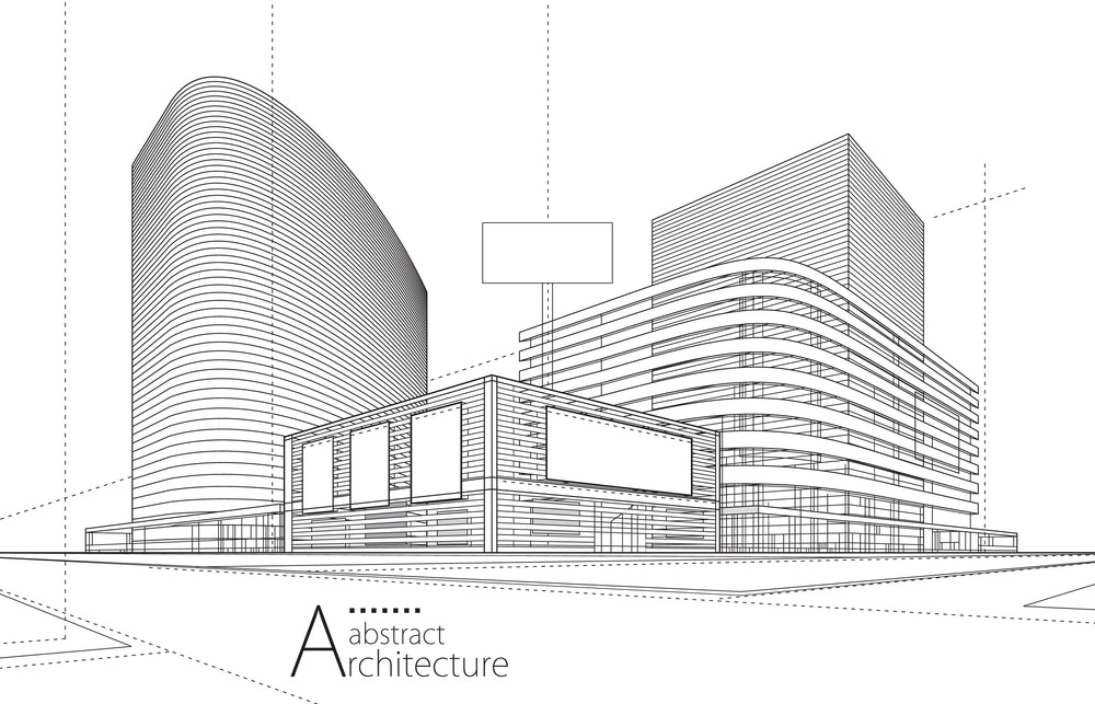 Abstract Line Drawing Architecture Wallpaper – Myindianthings