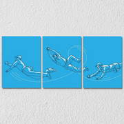 Cricket Baller Wall Art, Set of 3