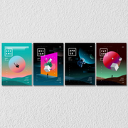 Space Wall Art, Set of 4