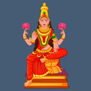 Sitting Laxmi Art Self Adhesive Sticker Poster