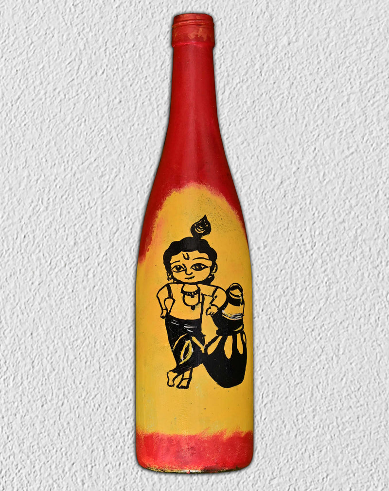 Krishna Gopal bottle Art – Myindianthings