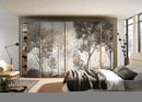 Old Tree Painting Art Self Adhesive Sticker For Wardrobe
