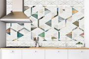 Beautiful Kitchen Tiles Pattern Customised Wallpaper