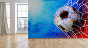 Football In The Goal Net Wallpaper
