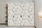 White Gold 3D Flower Pattern Self Adhesive Sticker For Wardrobe